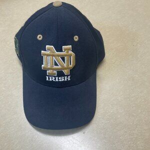 Notre Dame Baseball Cap Blue and Gold with Green Shamrock